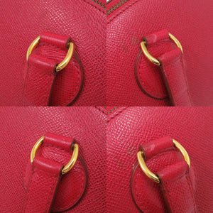 エルメス イルドシキ クシュベル ルージュ ゴールド金具 ○V刻印 ハンドバッグ 赤 1064 【中古】 HERMES