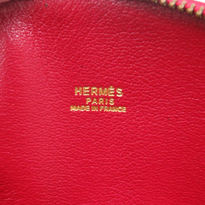 エルメス イルドシキ クシュベル ルージュ ゴールド金具 ○V刻印 ハンドバッグ 赤 1064 【中古】 HERMES
