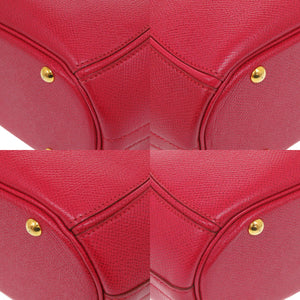 エルメス イルドシキ クシュベル ルージュ ゴールド金具 ○V刻印 ハンドバッグ 赤 1064 【中古】 HERMES