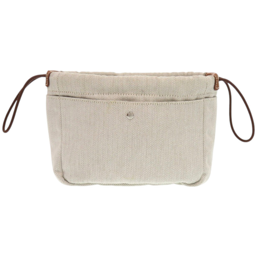 美品 エルメス フールビ20 トワルシェブロン バレニア トワルシェブロン ナチュラル ポーチ 1071【中古】HERMES