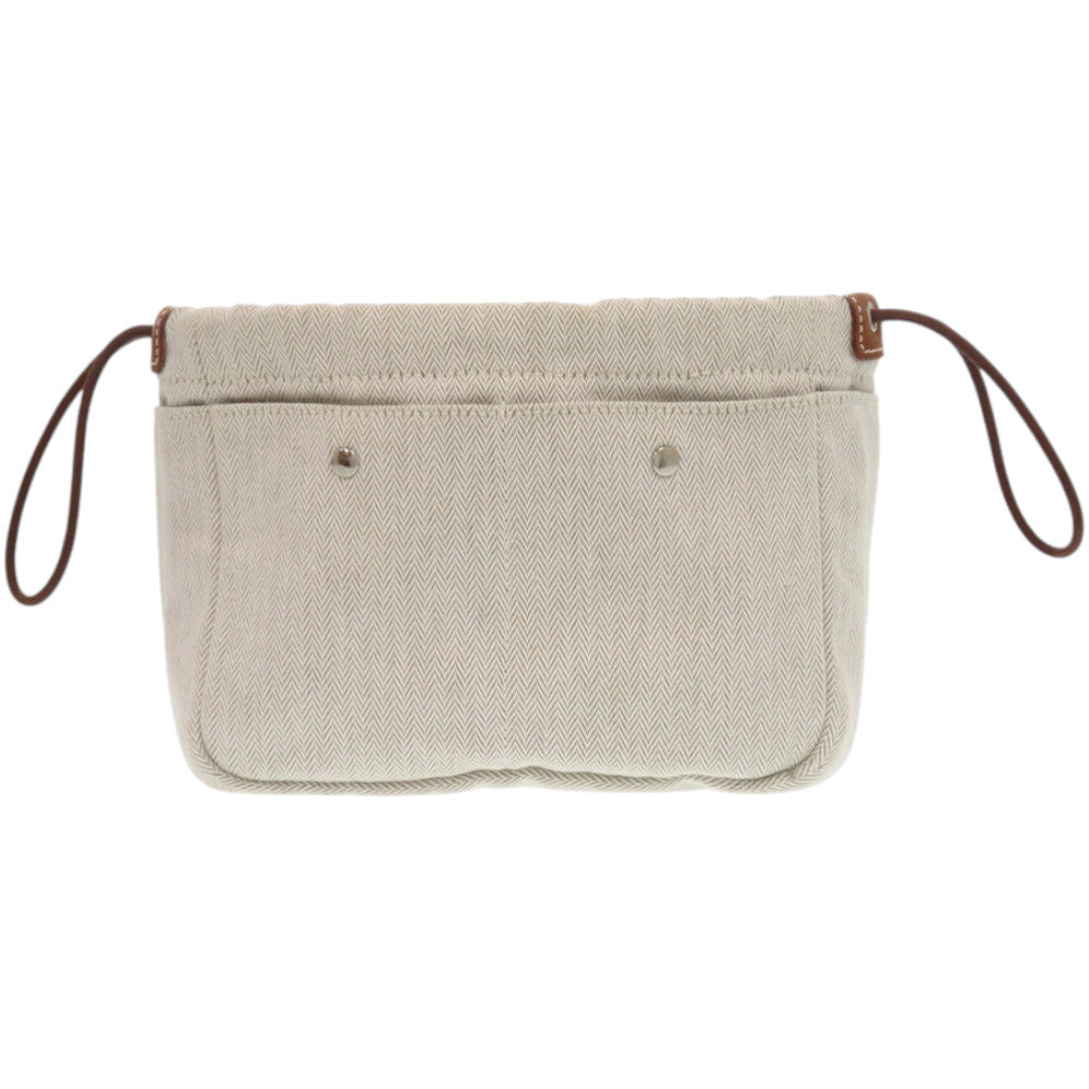 美品 エルメス フールビ20 トワルシェブロン バレニア トワルシェブロン ナチュラル ポーチ 1071【中古】HERMES