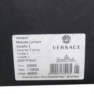 未使用品 ヴェルサーチ Medusa Lumiere ガラス デカンタ デキャンタ 1079【中古】VERSACE