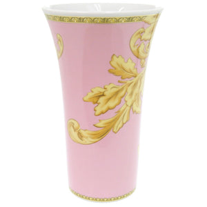 未使用 ヴェルサーチ 花瓶 Les reves Byzantins ポーセリン 磁器 ピンク/イエロー 1083【中古】VERSACE