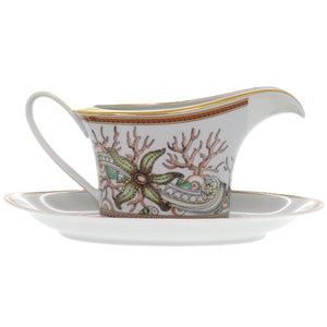 未使用品 ヴェルサーチ Ikarus Vanity rosen thal ローゼンタール 食器 陶器 オレンジ 1084 ソーサー&ポット【中古】VERSACE