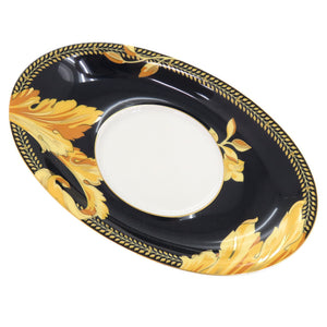 未使用品 ヴェルサーチ Ikarus Vanity rosen thal ローゼンタール 食器 陶器 ブラック ソーサー&ポット【中古】VERSACE