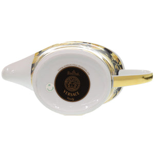 未使用品 ヴェルサーチ Ikarus Vanity rosen thal ローゼンタール 食器 陶器 ブラック ソーサー&ポット【中古】VERSACE