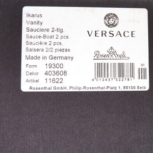 未使用品 ヴェルサーチ Ikarus Vanity rosen thal ローゼンタール 食器 陶器 ブラック ソーサー&ポット【中古】VERSACE