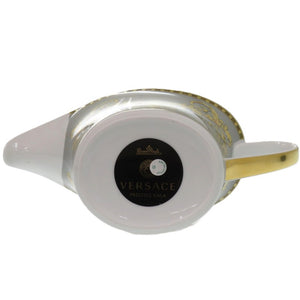 未使用品 ヴェルサーチ Ikarus Med Meandre d'Or rosen thal ローゼンタール 食器 陶器 グレー 1086 ソーサー&ポット【中古】VERSACE