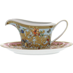 未使用品 ヴェルサーチ Ikarus Med Meandre d'Or rosen thal ローゼンタール 食器 陶器 ピンク 1087 ソーサー&ポット【中古】VERSACE