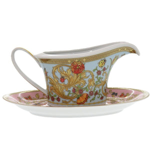 未使用品 ヴェルサーチ Ikarus Med Meandre d'Or rosen thal ローゼンタール 食器 陶器 ピンク 1087 ソーサー&ポット【中古】VERSACE