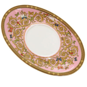 未使用品 ヴェルサーチ Ikarus Med Meandre d'Or rosen thal ローゼンタール 食器 陶器 ピンク 1087 ソーサー&ポット【中古】VERSACE