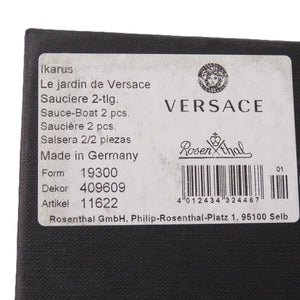 未使用品 ヴェルサーチ Ikarus Med Meandre d'Or rosen thal ローゼンタール 食器 陶器 ピンク 1087 ソーサー&ポット【中古】VERSACE