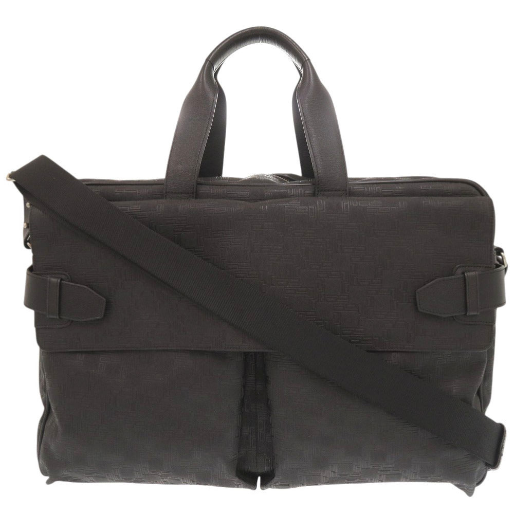 美品 ダンヒル ディーエイト PVC レザー ブラック 2WAY ビジネスバッグ ブリーフケース 黒 1094【中古】Dunhill メンズ