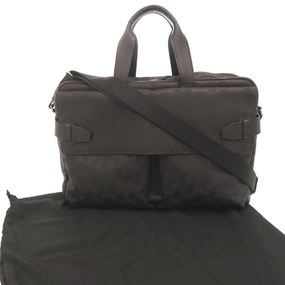 美品 ダンヒル ディーエイト PVC レザー ブラック 2WAY ビジネスバッグ ブリーフケース 黒 1094【中古】Dunhill メンズ