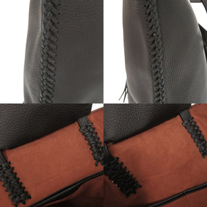 美品 トッズ レザー ブラック トートバッグ 黒 1095【中古】TOD’S