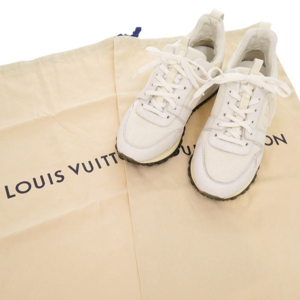 美品 ルイ ヴィトン ランアウェイ LVロゴ サイズ36 レザー ホワイト スニーカー LV 1097【中古】LOUIS VUITTON