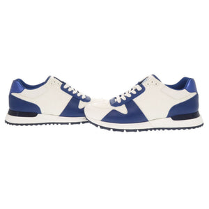 美品 ルイ ヴィトン ランアウェイ サイズ7 レザー ホワイト ブルー スニーカーLV 1098【中古】LOUIS VUITTON メンズ