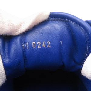 美品 ルイ ヴィトン ランアウェイ サイズ7 レザー ホワイト ブルー スニーカーLV 1098【中古】LOUIS VUITTON メンズ