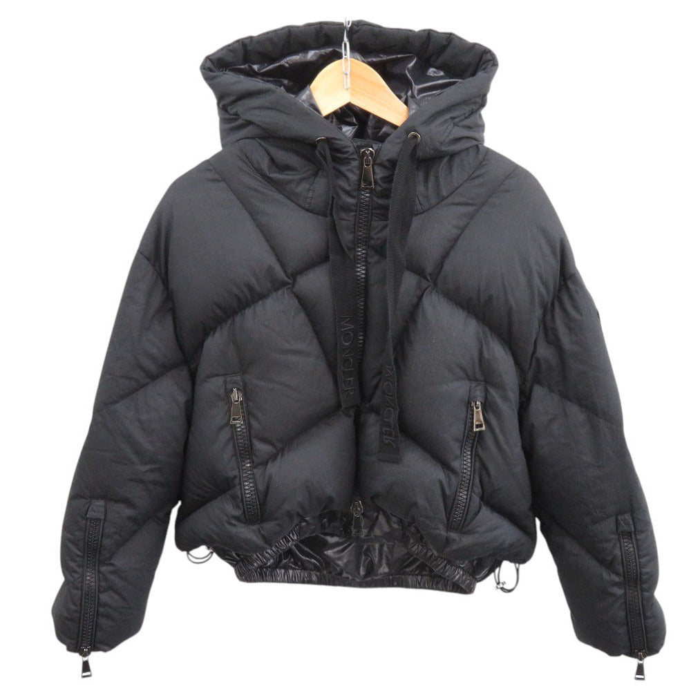 美品 モンクレール コットン/ナイロン ブラック ショートダウンジャケット 黒 1112【中古】MONCLER