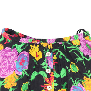 美品 グッチ ケン スコット プリント レーヨン コットン ブラック 黒 ロングスカート 1113【中古】GUCCI