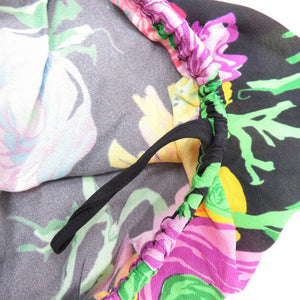 美品 グッチ ケン スコット プリント レーヨン コットン ブラック 黒 ロングスカート 1113【中古】GUCCI