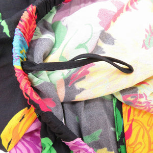 美品 グッチ ケン スコット プリント レーヨン コットン ブラック 黒 ロングスカート 1113【中古】GUCCI