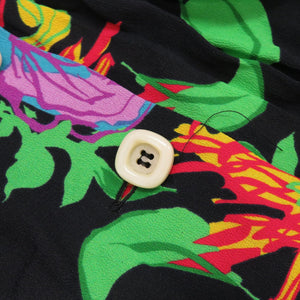 美品 グッチ ケン スコット プリント レーヨン コットン ブラック 黒 ロングスカート 1113【中古】GUCCI