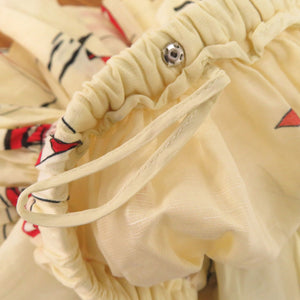 美品 グッチ フレアスカート ヨット 総柄 帆船 661553 ロングスカート コットン 麻 シルク アイボリー 1114【中古】GUCCI