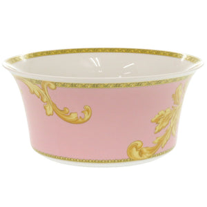 未使用品 ヴェルサーチ サラダボウル Les reves Byzantins 食器 ポーセリン 磁器 ピンク 1129【中古】VERSACE