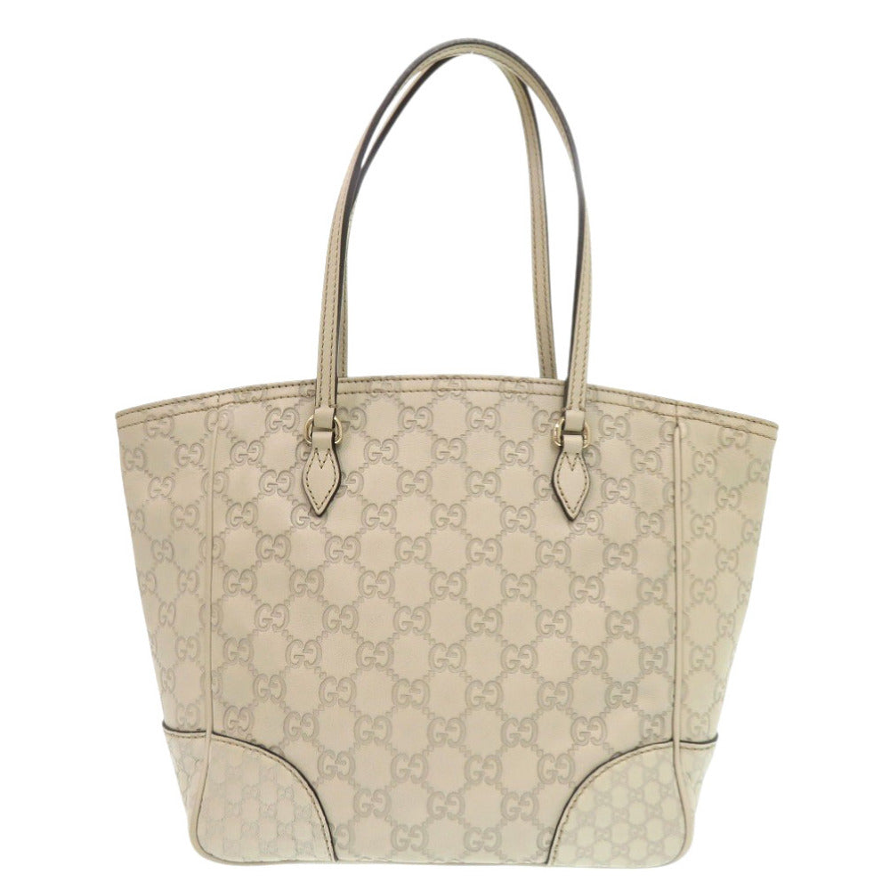 美品 グッチ 353119 グッチシマレザー アイボリー ハンドバッグ 1142【中古】GUCCI