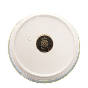 未使用 ヴェルサーチ サラダボウル Les Tresors de la Me ポーセリン 磁器 ブルー イエロー 食器 1143【中古】VERSACE