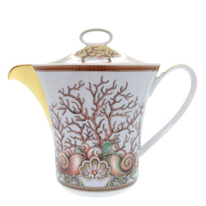 未使用 ヴェルサーチ ポット Etoiles de la Mer ポーセリン 磁器 オレンジ 1145【中古】VERSACE