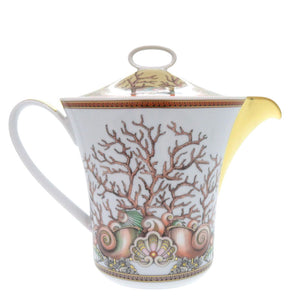 未使用 ヴェルサーチ ポット Etoiles de la Mer ポーセリン 磁器 オレンジ 1145【中古】VERSACE