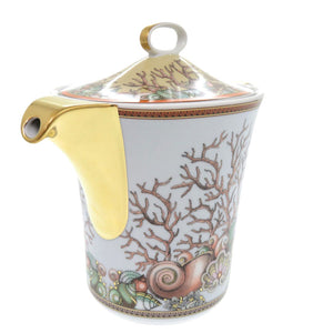 未使用 ヴェルサーチ ポット Etoiles de la Mer ポーセリン 磁器 オレンジ 1145【中古】VERSACE