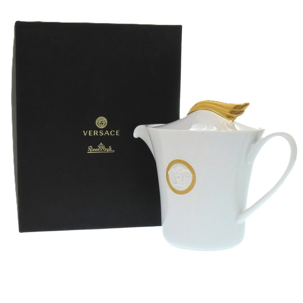 未使用品 ヴェルサーチ Ikarus Vanity Rosenthal ローゼンタール 食器 陶器 ホワイト 1148 ティーポット【中古】VERSACE