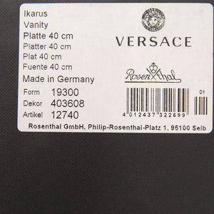 未使用 ヴェルサーチ プレート Vanity バニティ ポーセリン 磁器 ブラック 食器 黒 ゴールド 1156【中古】VERSACE