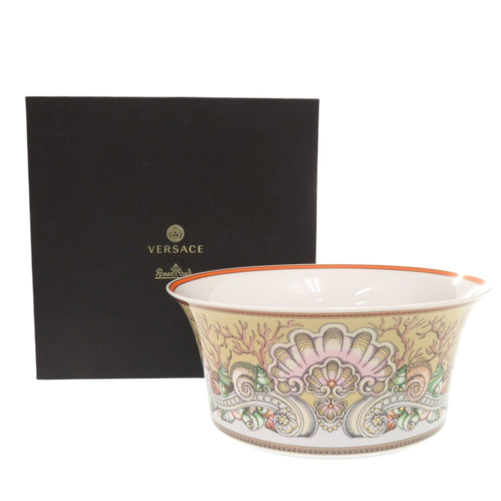 未使用 ヴェルサーチ サラダボウル Etoiles de la Mer ポーセリン 磁器 ベージュ ピンク 食器 1158【中古】VERSACE