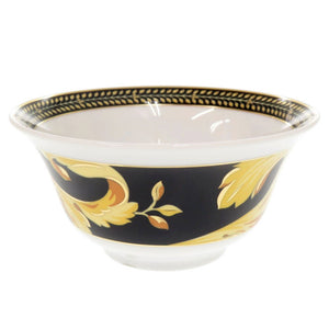 未使用品 ヴェルサーチ Asia Vanity 陶器 ホワイト ブラック 茶碗 食器 1176【中古】VERSACE