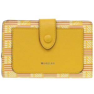 新品同様 モロー パリ レザー イエロー 二つ折り財布 黄 1178【中古】MOREAU PARIS