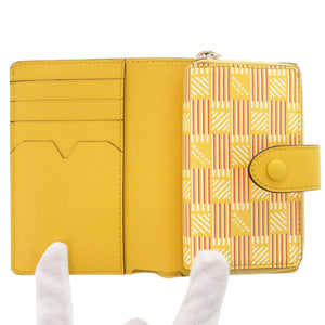 新品同様 モロー パリ レザー イエロー 二つ折り財布 黄 1178【中古】MOREAU PARIS
