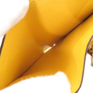 新品同様 モロー パリ レザー イエロー 二つ折り財布 黄 1178【中古】MOREAU PARIS