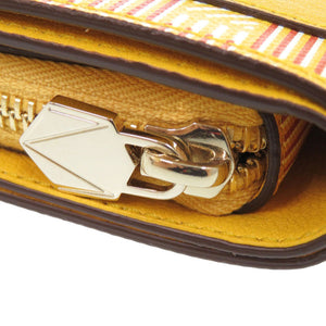 新品同様 モロー パリ レザー イエロー 二つ折り財布 黄 1178【中古】MOREAU PARIS