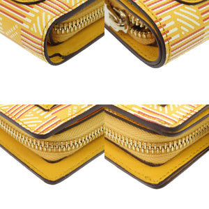 新品同様 モロー パリ レザー イエロー 二つ折り財布 黄 1178【中古】MOREAU PARIS