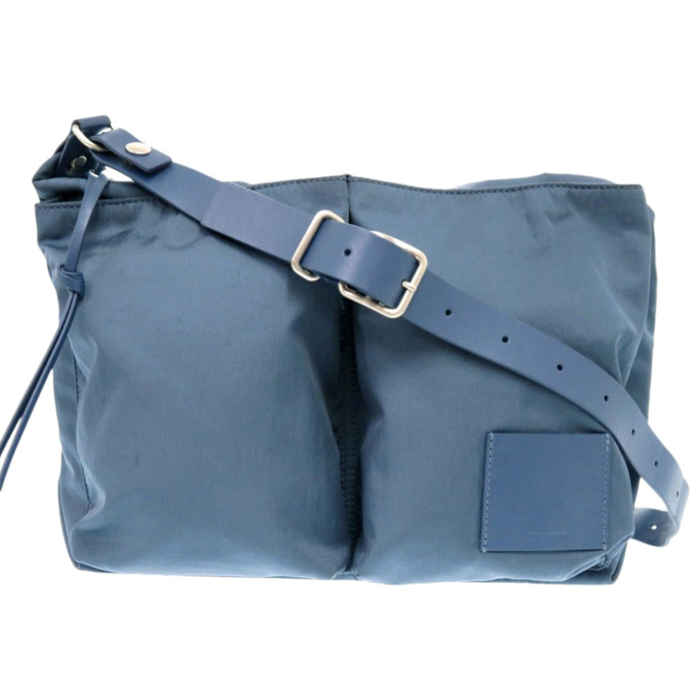 美品 ジルサンダー PILOT CROSSBODY パイロット J26WG0002 ナイロン レザー ブルー ショルダーバッグ 青 1181【中古】JIL SANDER