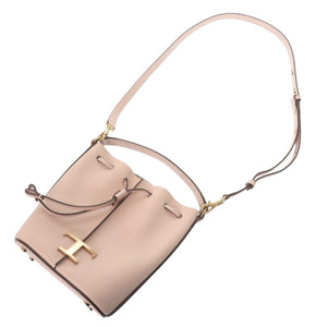 未使用 トッズ バケットバッグ T タイムレス XBWTSAQ0000Q8E レザー ピンク 2way ハンドバッグ 1182【中古】TOD’S