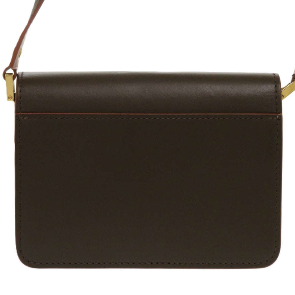 新品同様 マルニ ミニ トランク レザー ブラウン 1191 ショルダーバッグ【中古】MARNI