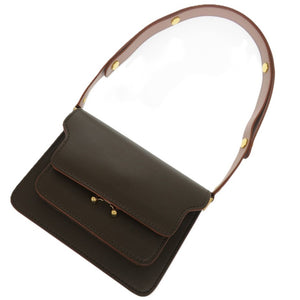 新品同様 マルニ ミニ トランク レザー ブラウン 1191 ショルダーバッグ【中古】MARNI