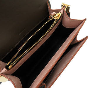 新品同様 マルニ ミニ トランク レザー ブラウン 1191 ショルダーバッグ【中古】MARNI