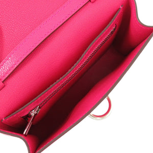 新品同様 エルメス コンパクトウォレット シェーヌダンクル シェーブル ローズエクストリーム B刻印 二つ折り財布 1192【中古】HERMES