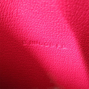 新品同様 エルメス コンパクトウォレット シェーヌダンクル シェーブル ローズエクストリーム B刻印 二つ折り財布 1192【中古】HERMES